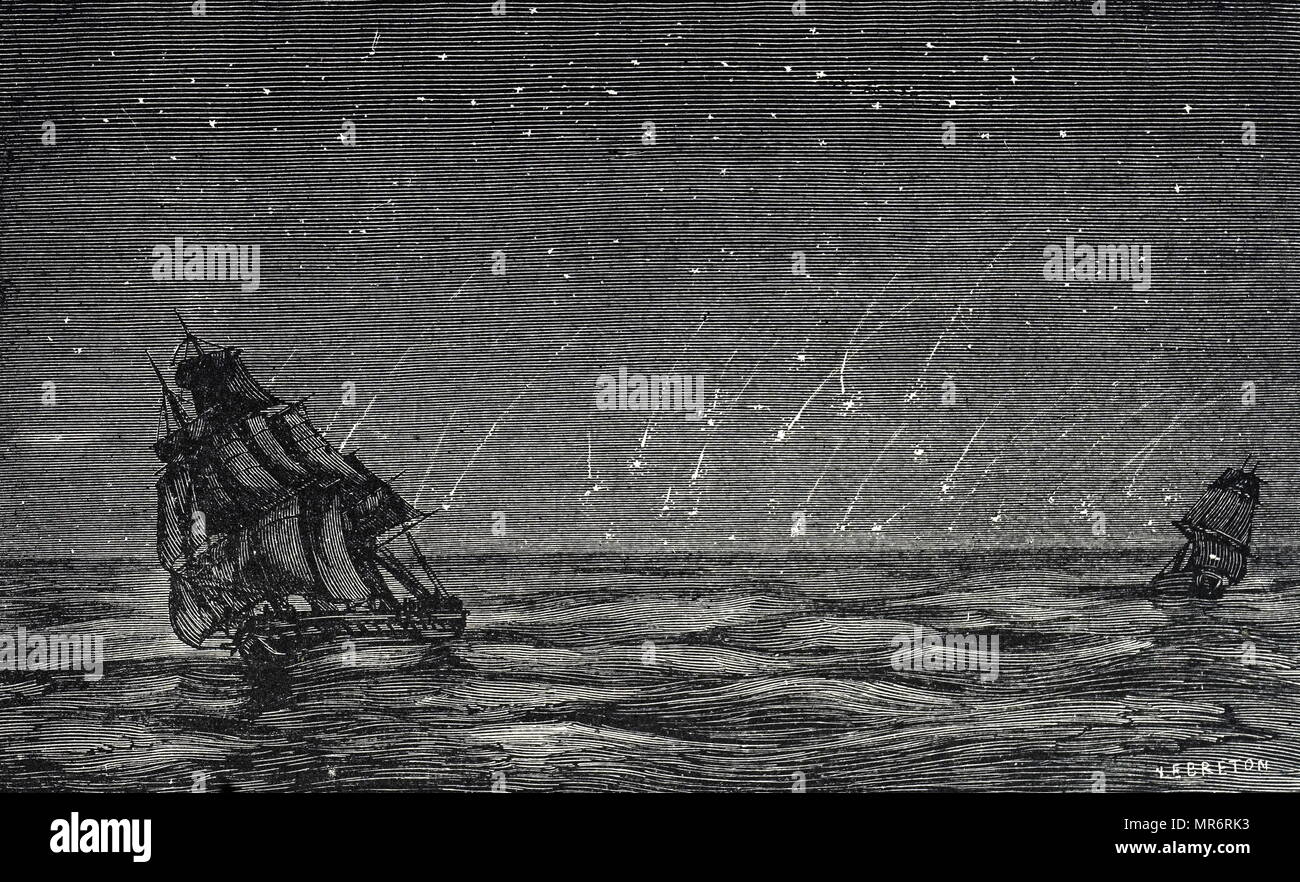 Meteor shower of 1833 hi-res stock photography and images
