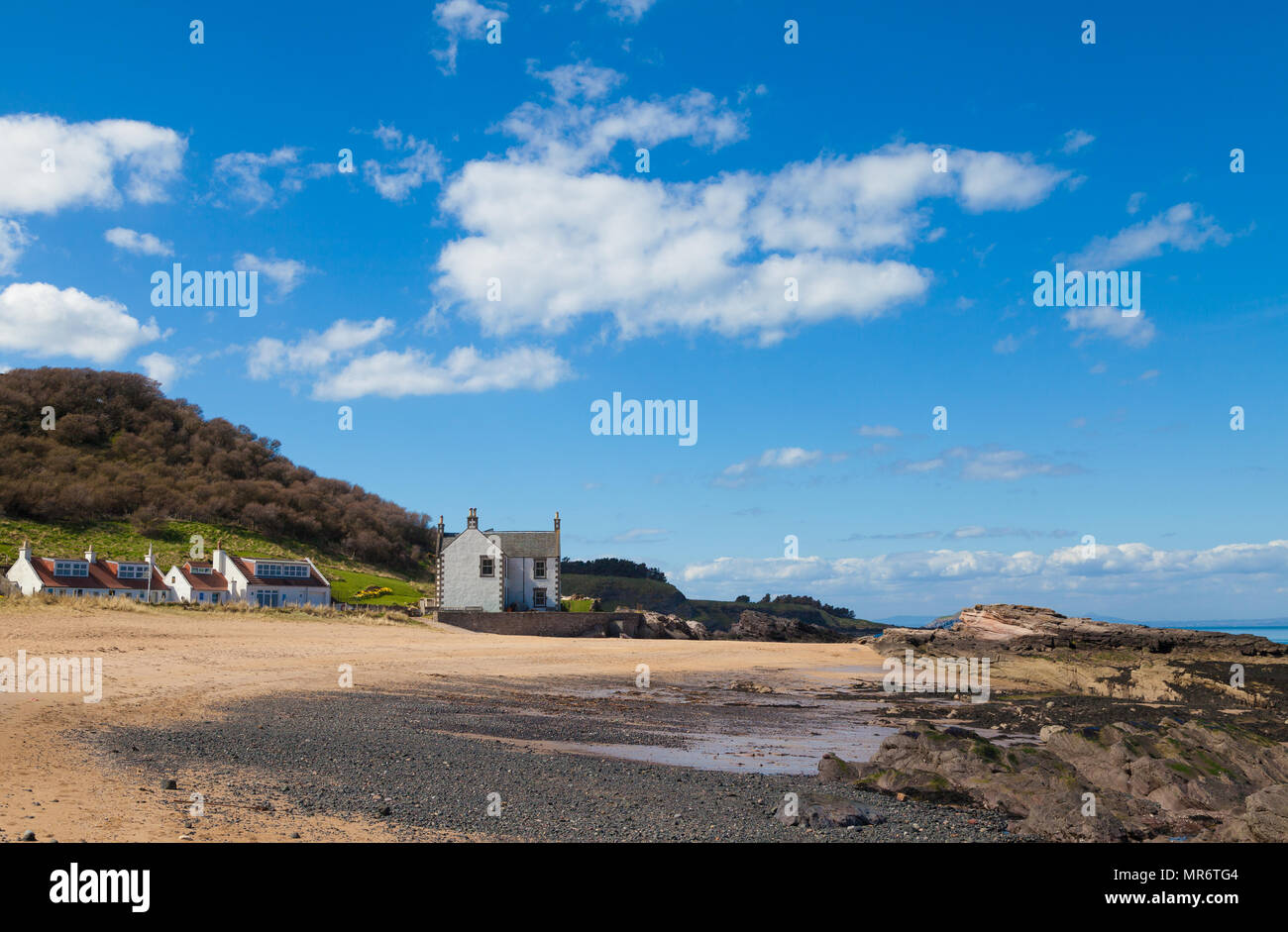 The former fishing hamlet of Canty Bay near North Berwick East Lothian Scotland. Stock Photo