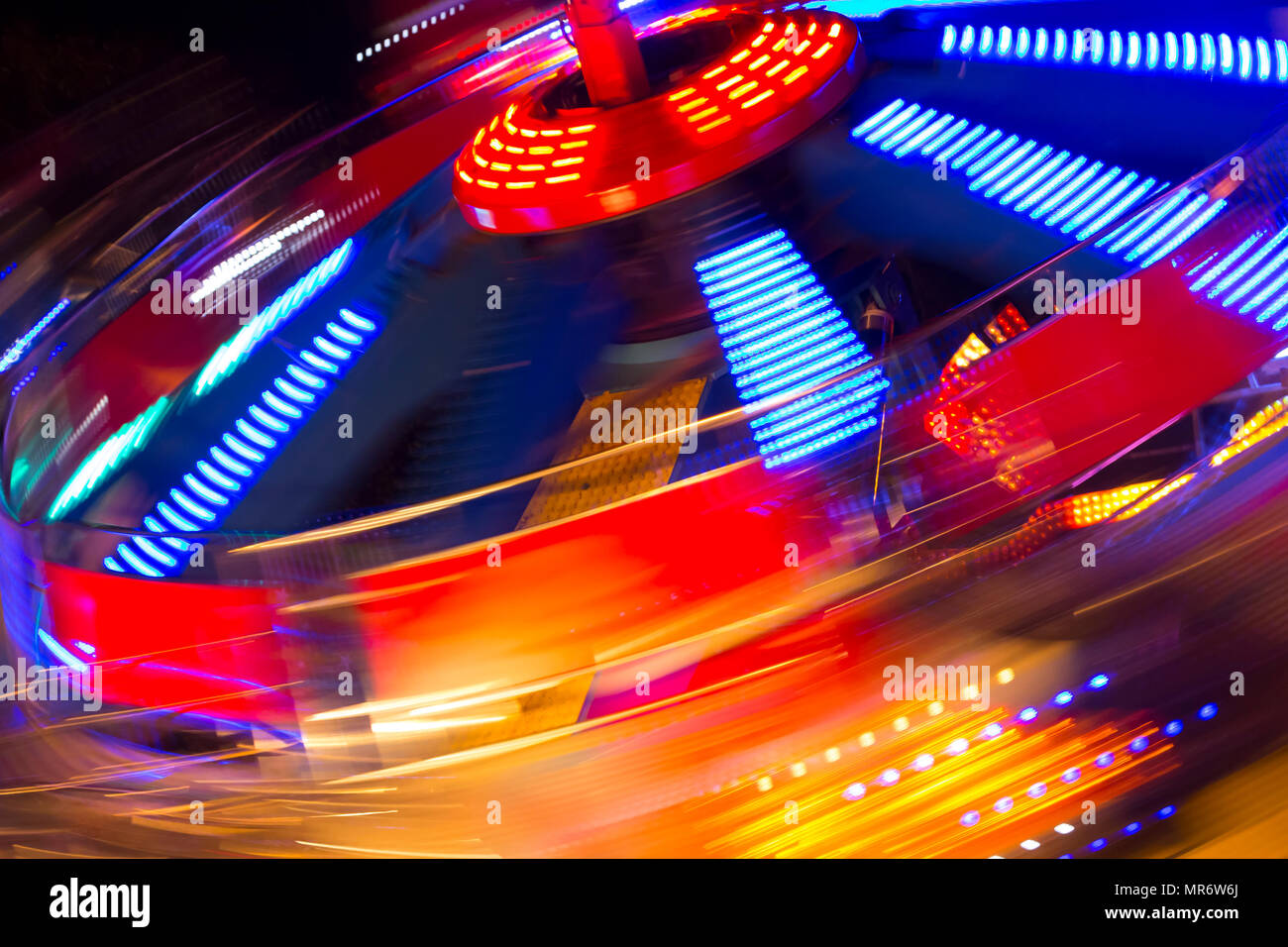 Fairground rides and booths at Himley Hall on Bonfire night November 5th. Stock Photo