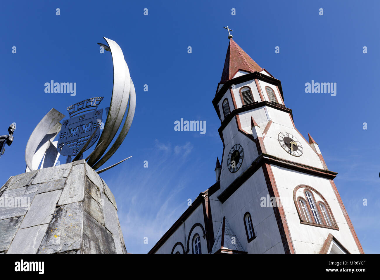 Puerto Varas, Lakes District, Chile: Iglesia del Sagrado Corazon de Jesus Stock Photo