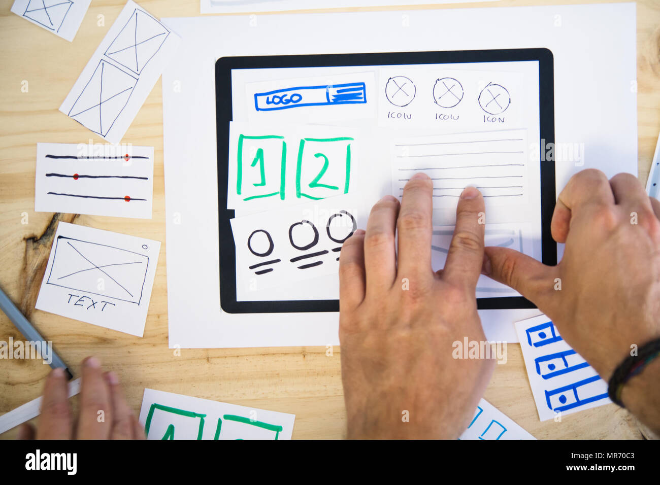 UX designers working Stock Photo Alamy