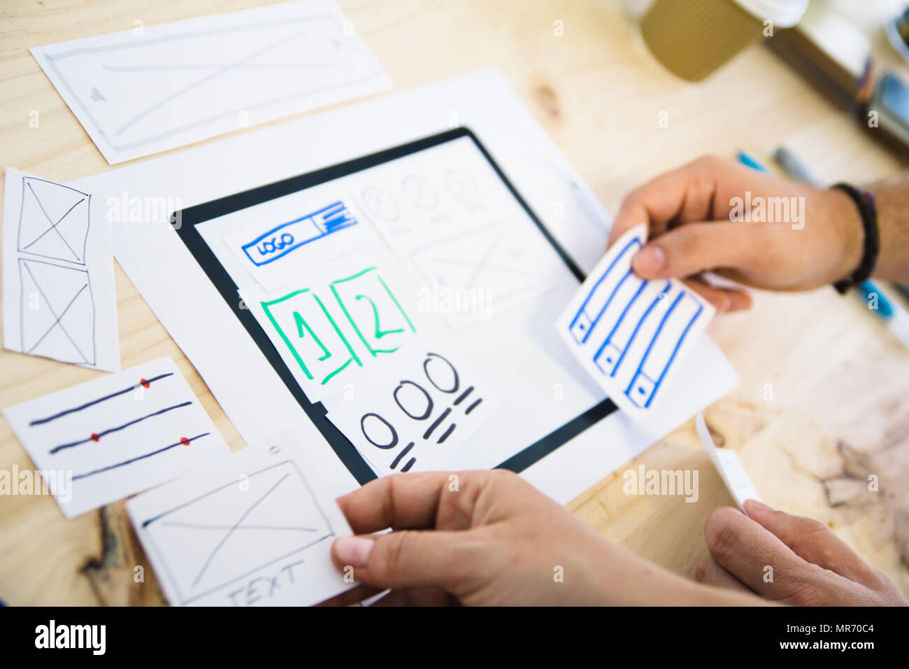 UX designers working Stock Photo Alamy