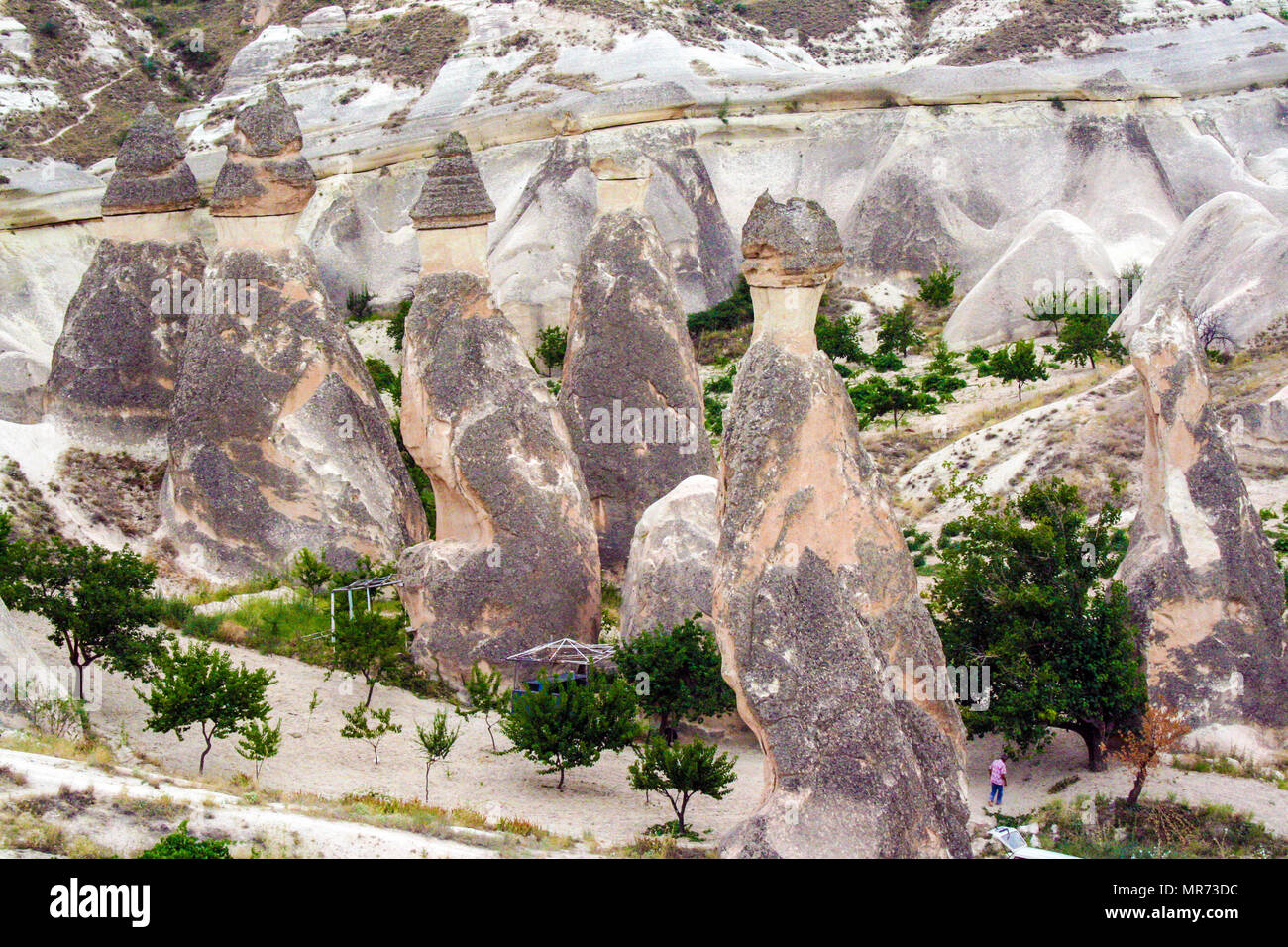 spectacular rock formations called fairy chimneys in the valley of ...