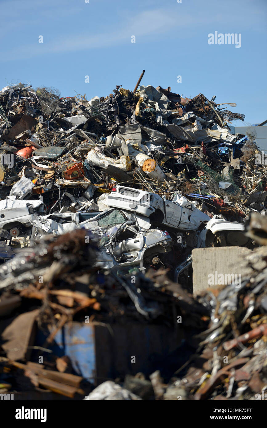 Sirmet in Perigueux, a recycling company specializing in the processing of ferrous scrap metals Stock Photo