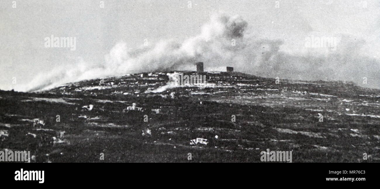 The Battle of Castel (Operation Nachshon) in April 1948 during the 1948 Arab–Israeli War. Fierce battles that claimed many lives took place there as Arabs and Jews fought for control of the site, which overlooked the main Tel Aviv-Jerusalem highway. The Castel exchanged hands several times in the course of the fighting. The tides turned when the revered Arab commander, Abd al-Qadir al-Husseini, was killed. Many of the Arabs left their positions to attend al-Husaini's funeral at the Al-Aqsa Mosque on Friday, April 9. That same day, the Castel fell to the Israeli forces, virtually unopposed. Stock Photo