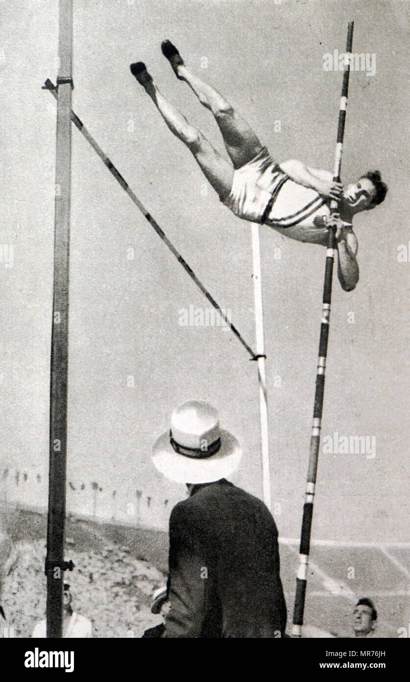 1932 Olympic Games, Los Angeles, USA, Decathlon, USA s decathlon gold medal  winner James Bausch in