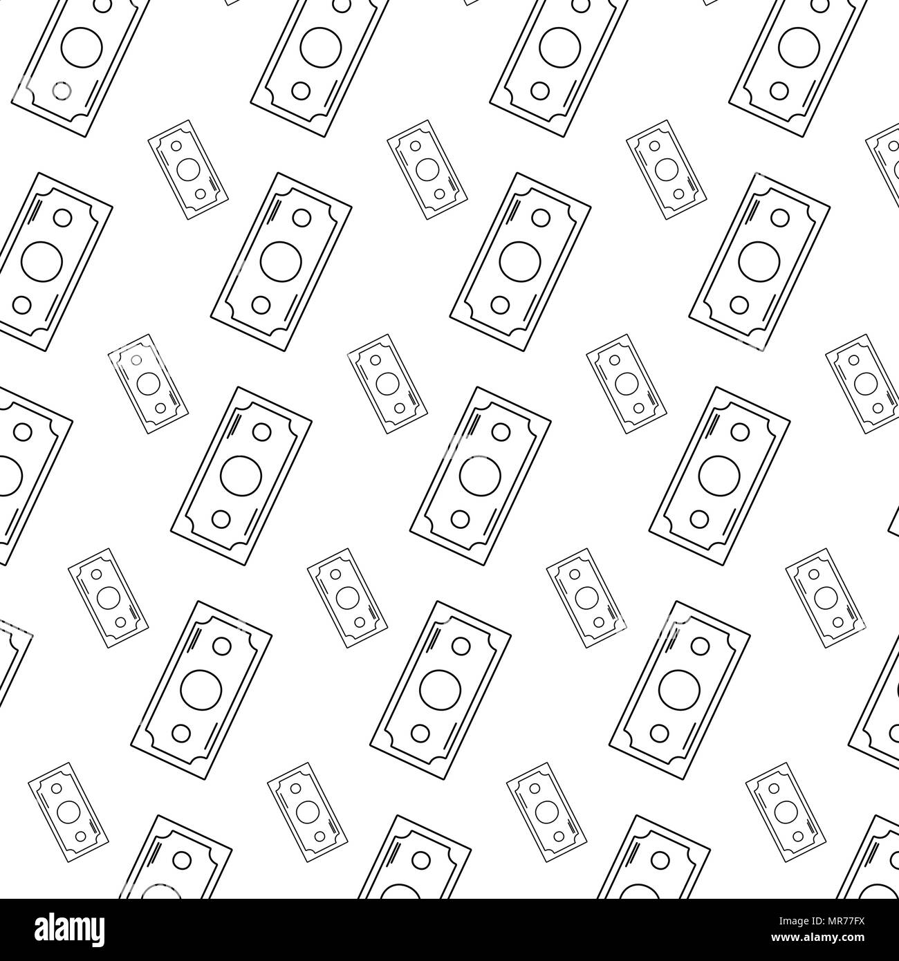 line dollar bill cash money background Stock Vector Image & Art - Alamy