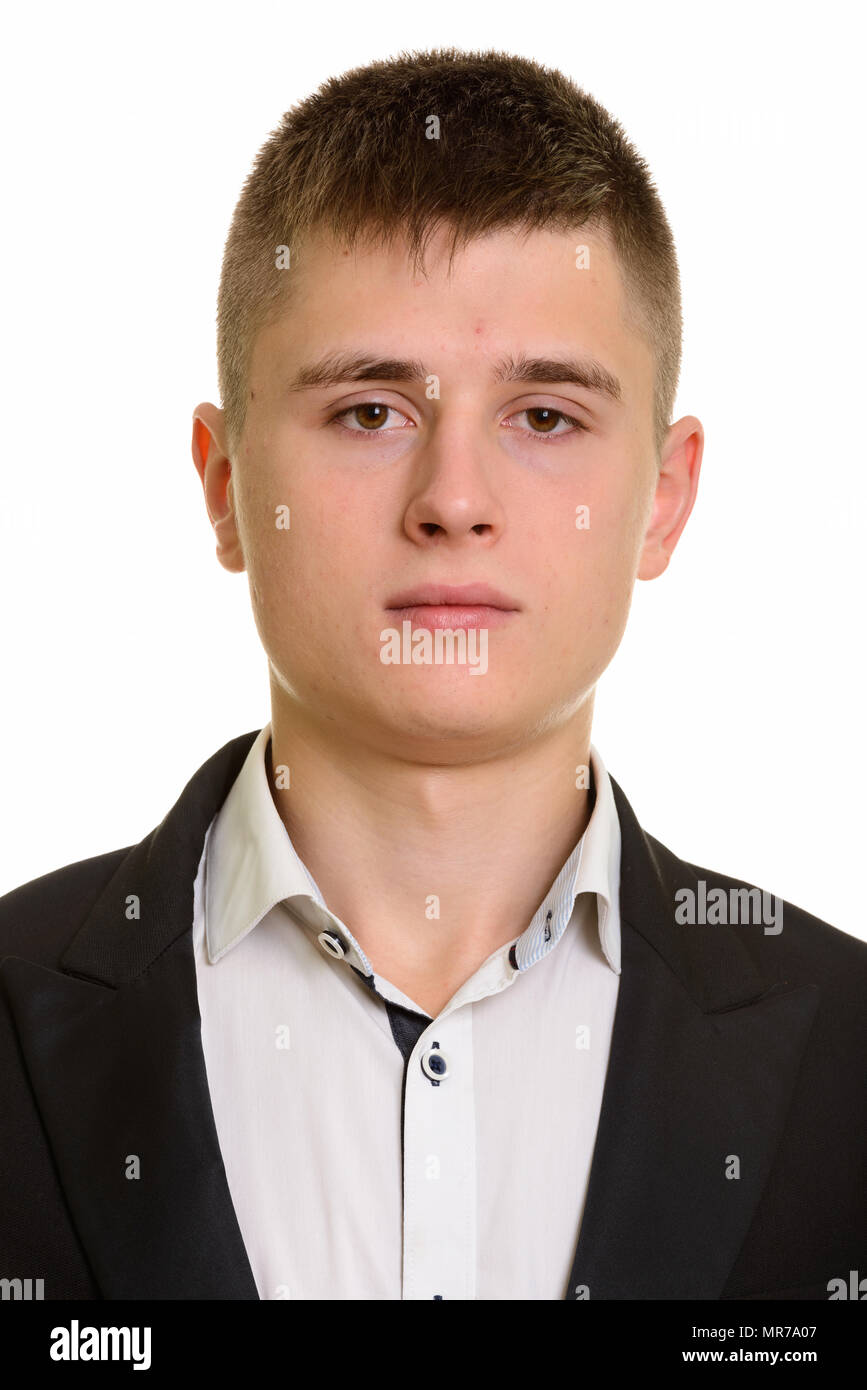 Face of young businessman Stock Photo