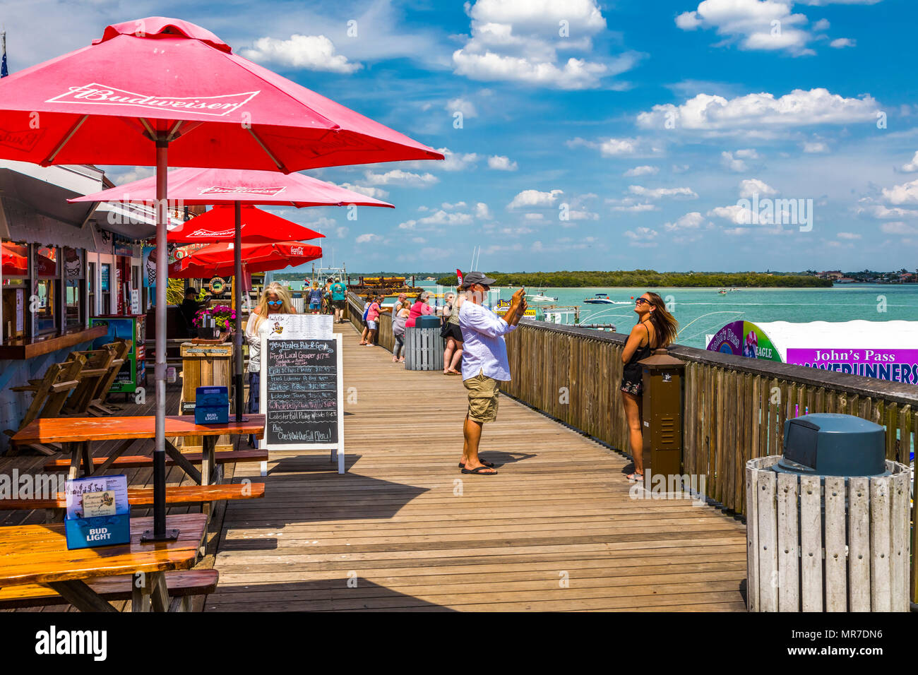 John's Pass Village & Boardwalk, Madeira Beach, Pinellas County, Florida, United States Stock Photo