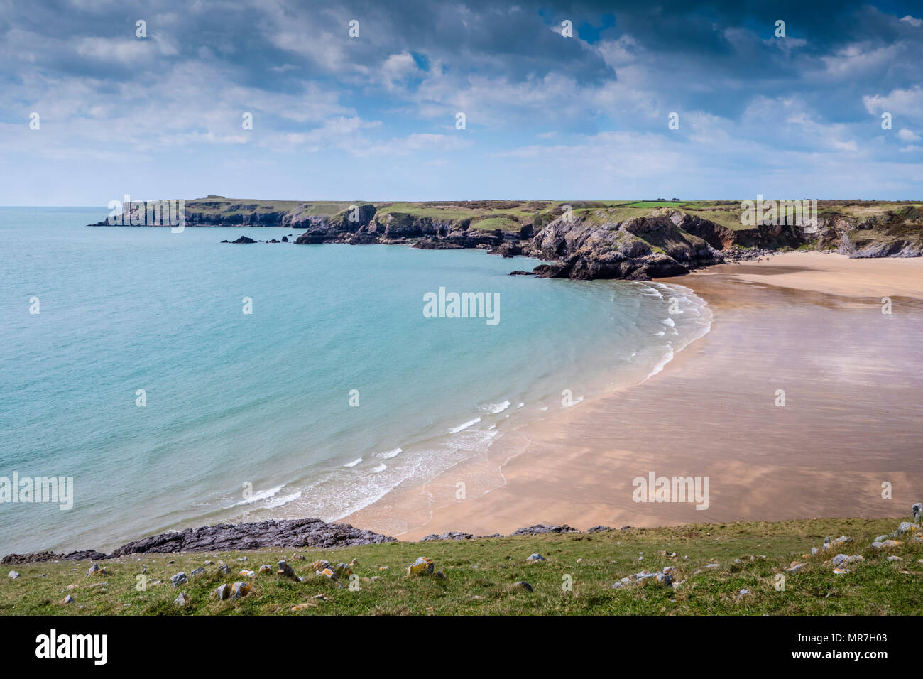 Trevallen Broad Haven South Pembroke Pembrokeshire Wales Stock Photo