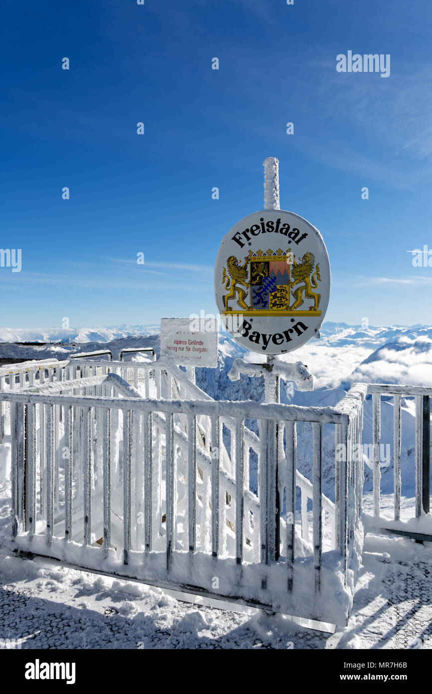 Winter in Bavaria - Zugspitze. Winter in Bayern - Zugspitze. Stock Photo