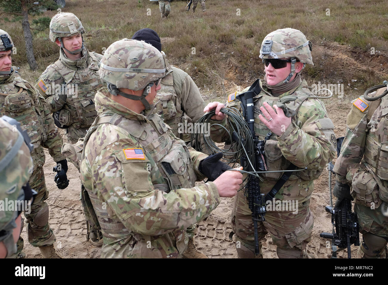 Battle Group Poland Soldier Ssg Jeremy Hudson Demonstrates Which Knots To Use With Detonation Cord During Live Fire Demolition Training Near Bemowo Piskie Training Area Poland May 10 The Interoperability Training Helped The Battle Group Poland Soldier Ssg Jeremy Hudson Demonstrates Which Knots To Use With Detonation Cord During Live Fire Demolition Training Near Bemowo Piskie Training Area Poland May 10 The Interoperability Training Helped The