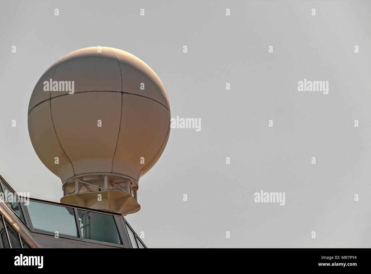 radar installation of a cruise ship Stock Photo Alamy