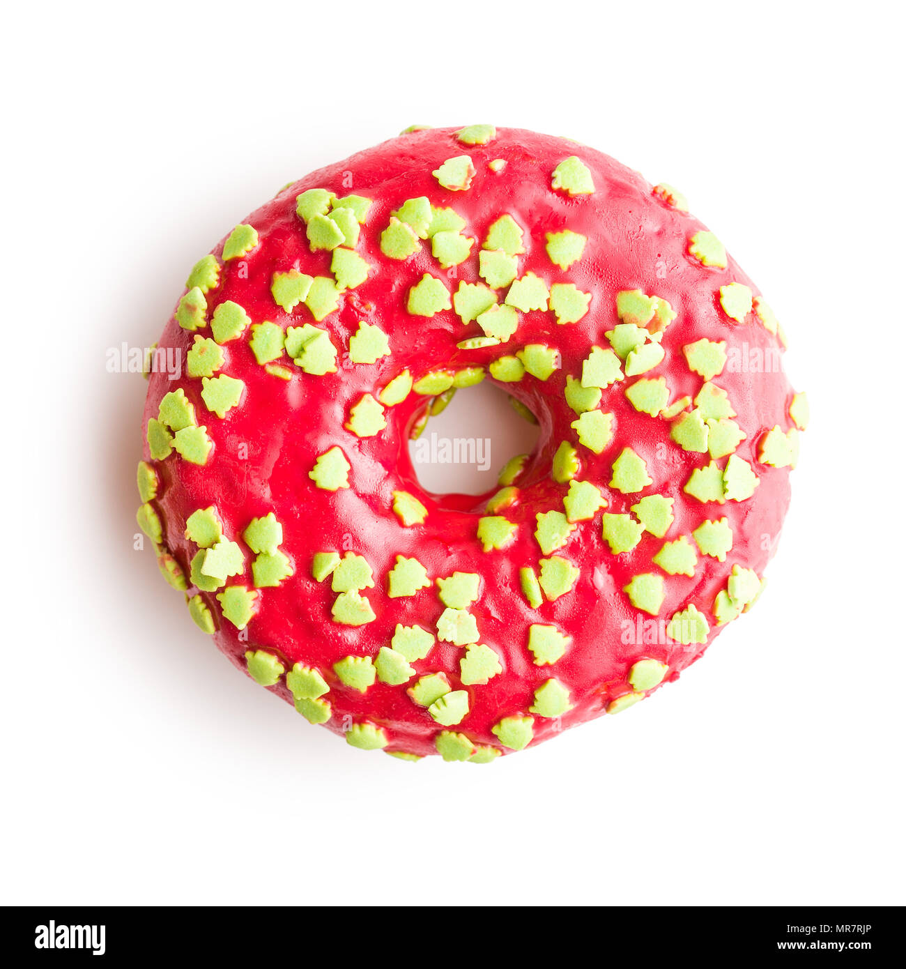 Sweet sprinkled donut isolated on white background Stock Photo Alamy