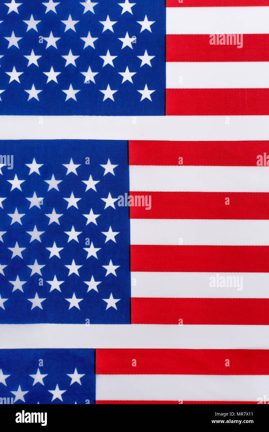 Close-up of small Stars and Stripes flag - possible metaphor for US Politics, 2024 Primary 