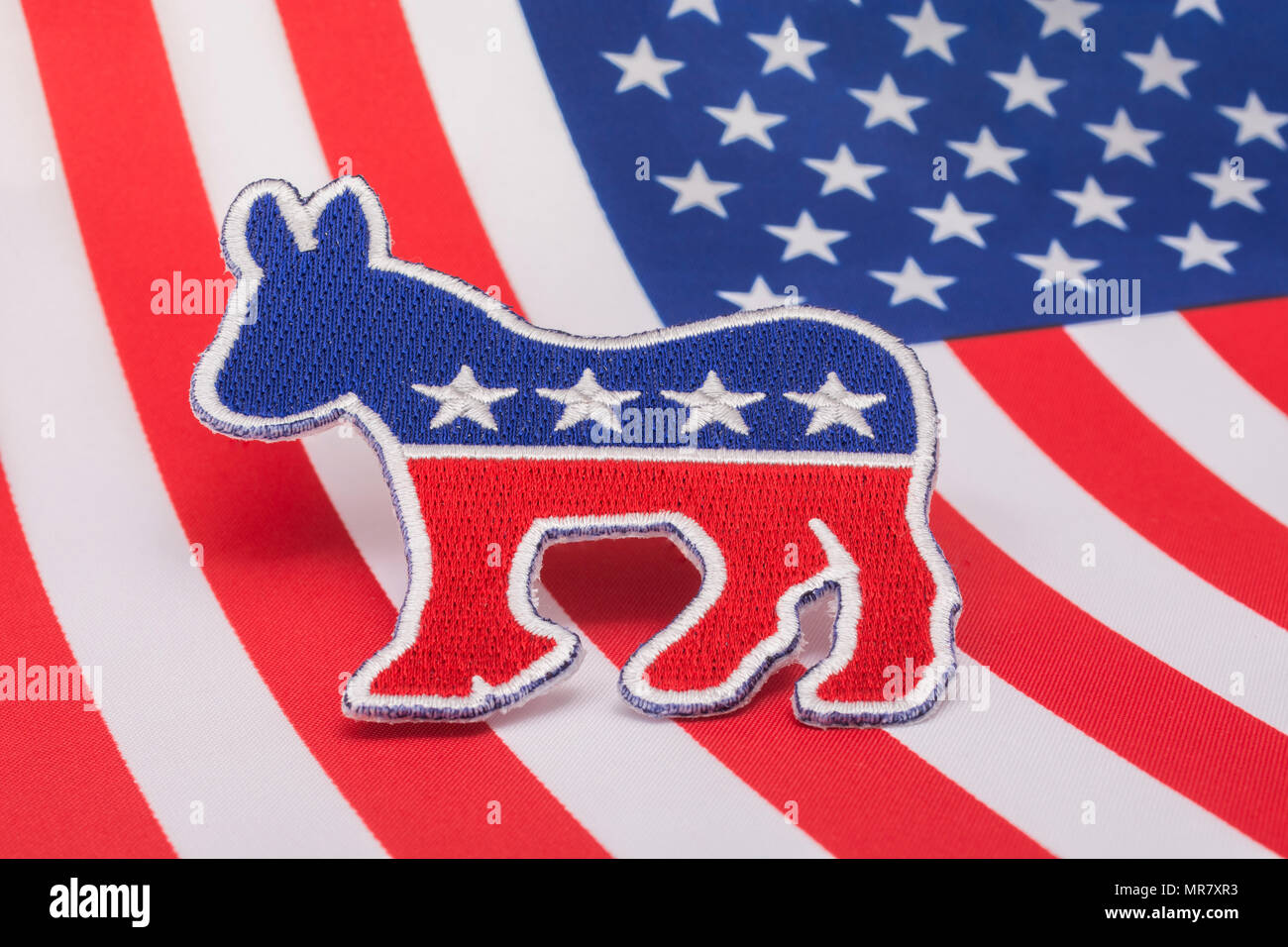 US DNC / Democrat Party patch with Stars and Stripes flag. 2026