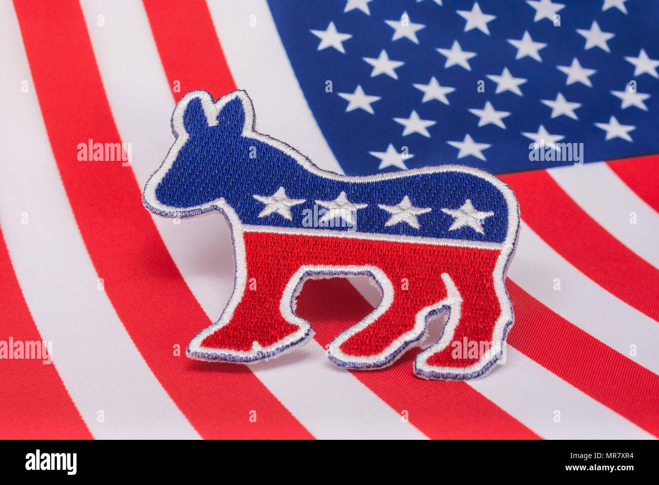 US DNC / Democrat Party patch with Stars and Stripes flag. 2026