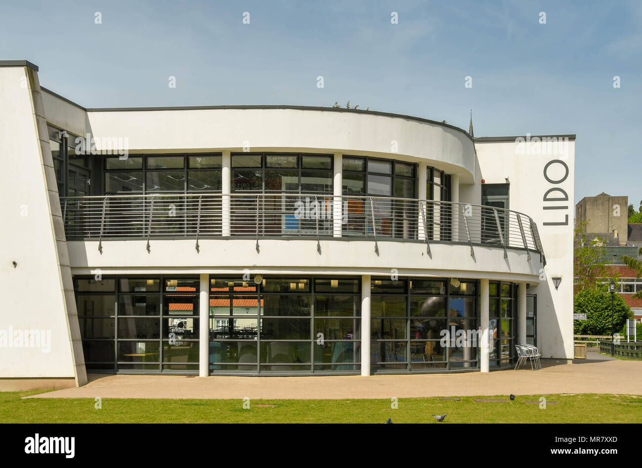 The new Lido building in Pontypridd park. It has been developed around