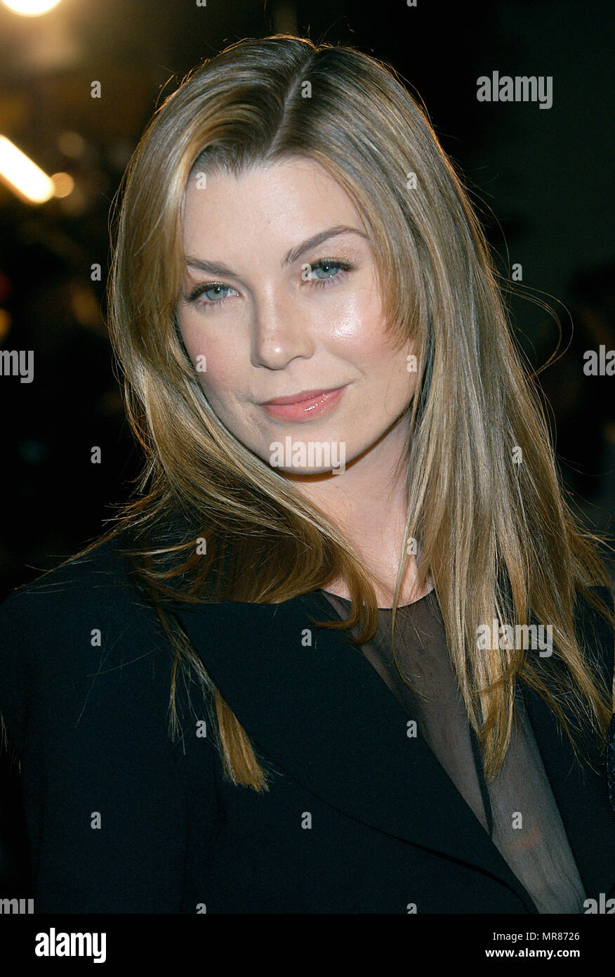 Ellen Pompeo arriving at the premiere of "Catch Me If You Can" at the Mann  Village Theatre in Los Angeles. December 16, 2002. PompeoEllen102 Red  Carpet Event, Vertical, USA, Film Industry, Celebrities,
