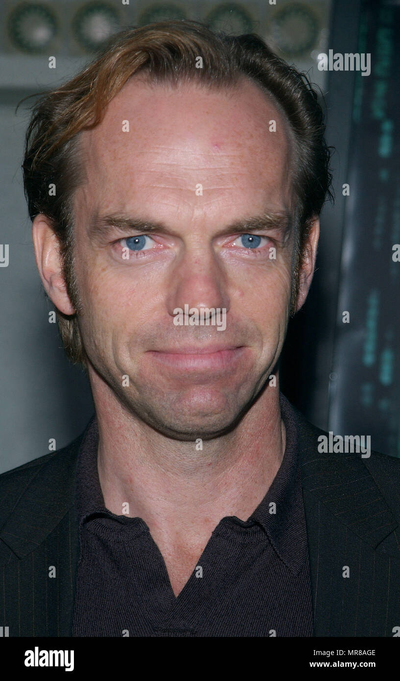 Hugo Weaving arriving at the  Premiere of Matrix Reloaded  at