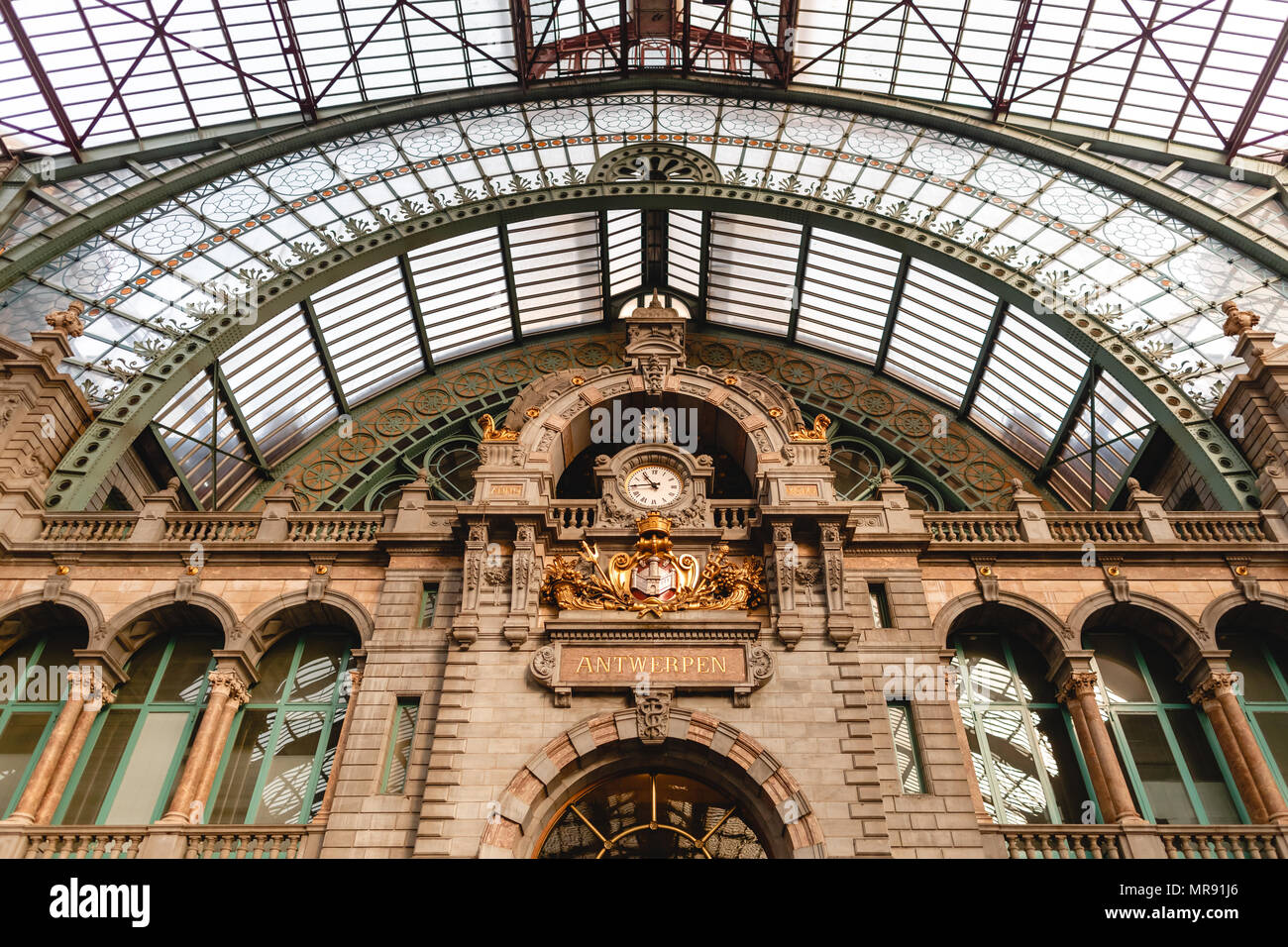 famous antwerpencentraal station in Antwerp, Belgium Stock Photo Alamy