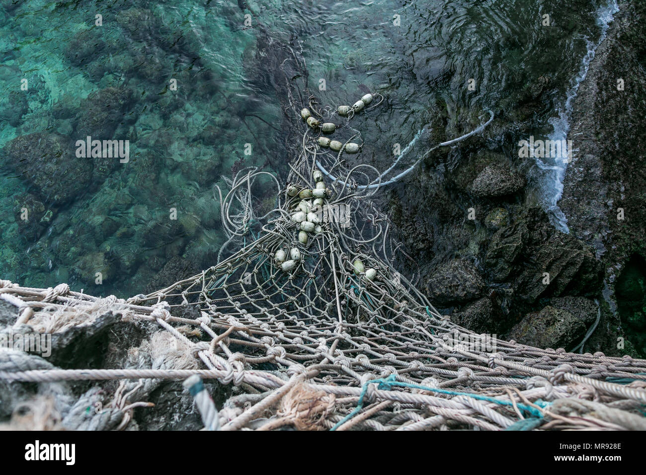 Fishing net in water hi-res stock photography and images - Alamy