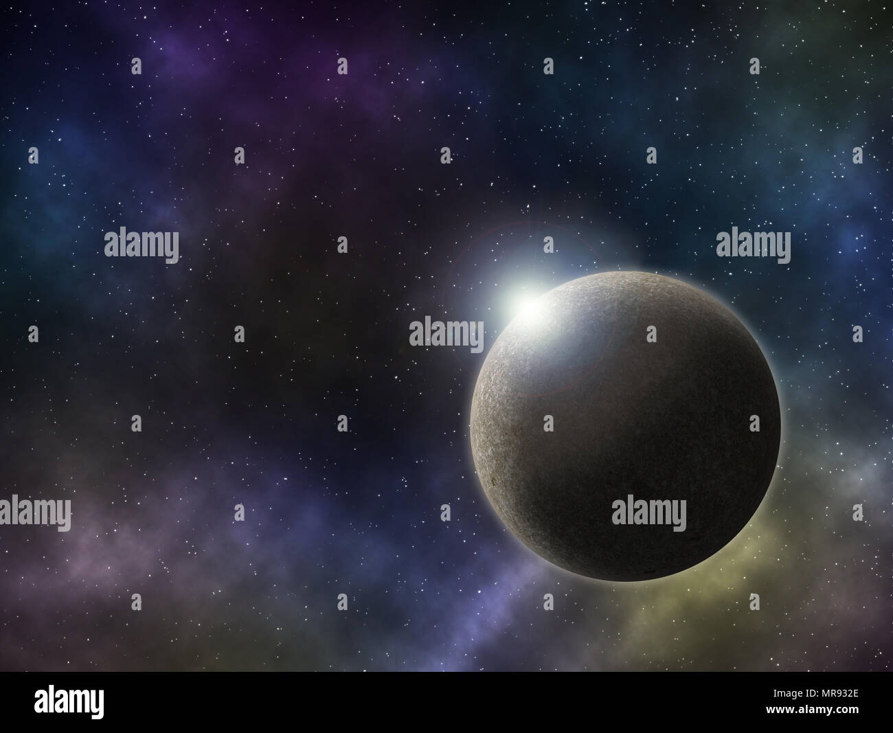 Vibrant outer space with stars, nebula and planets Stock Photo - Alamy