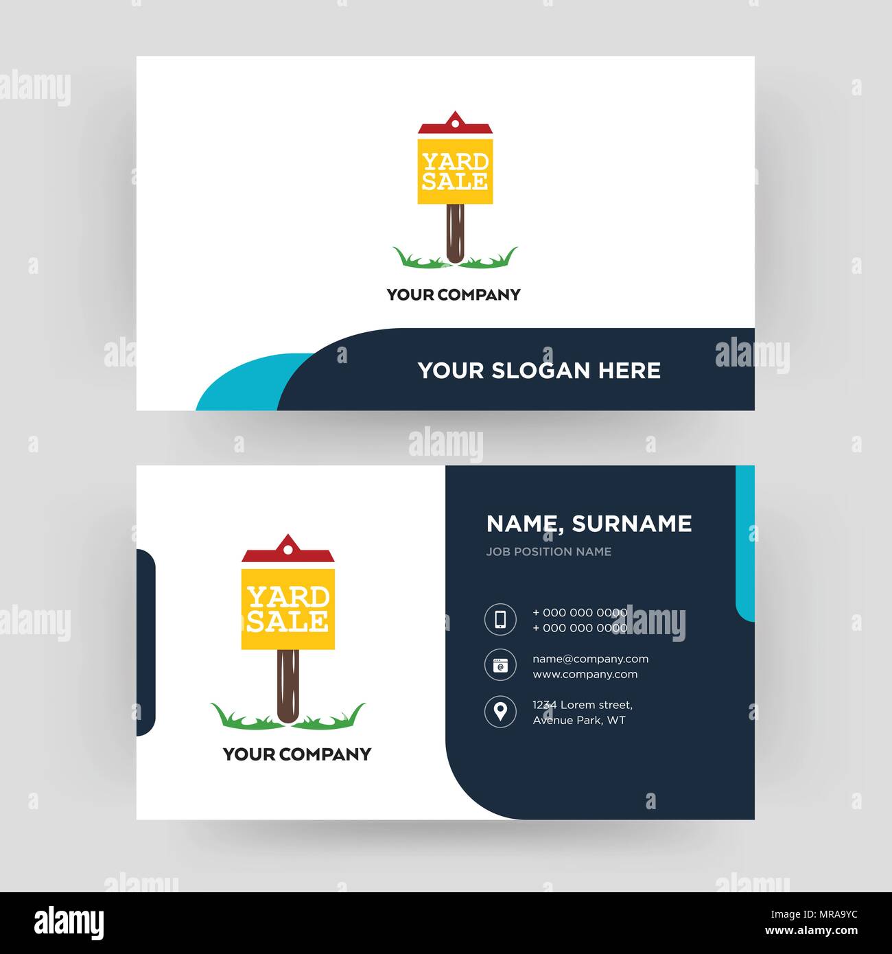 yard sale, business card design template, Visiting for your company
