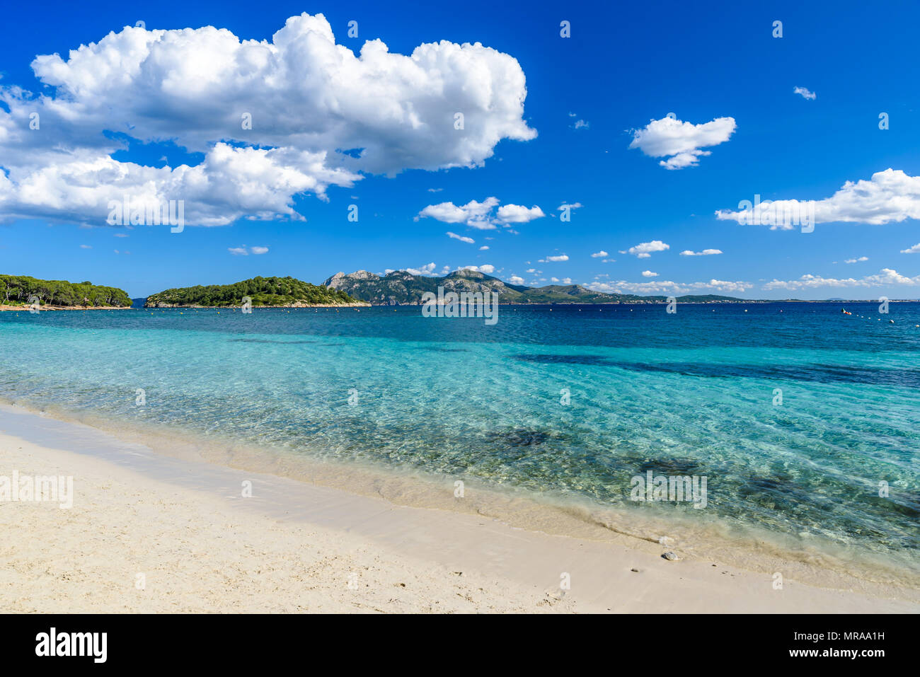 Platja de Formentor - beautiful beach at cap formentor, Mallorca - Spain Stock Photo