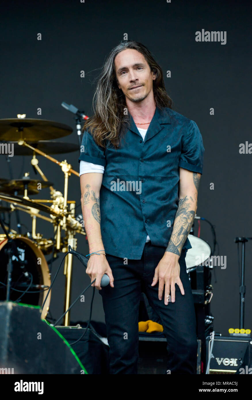 Napa Valley, California, May 25, 2018, The band Incubus performing on the Jam Cellars Stage at the 2018 BottleRock Festival in Napa California, Credit: Ken Howard/Alamy Live News Stock Photo