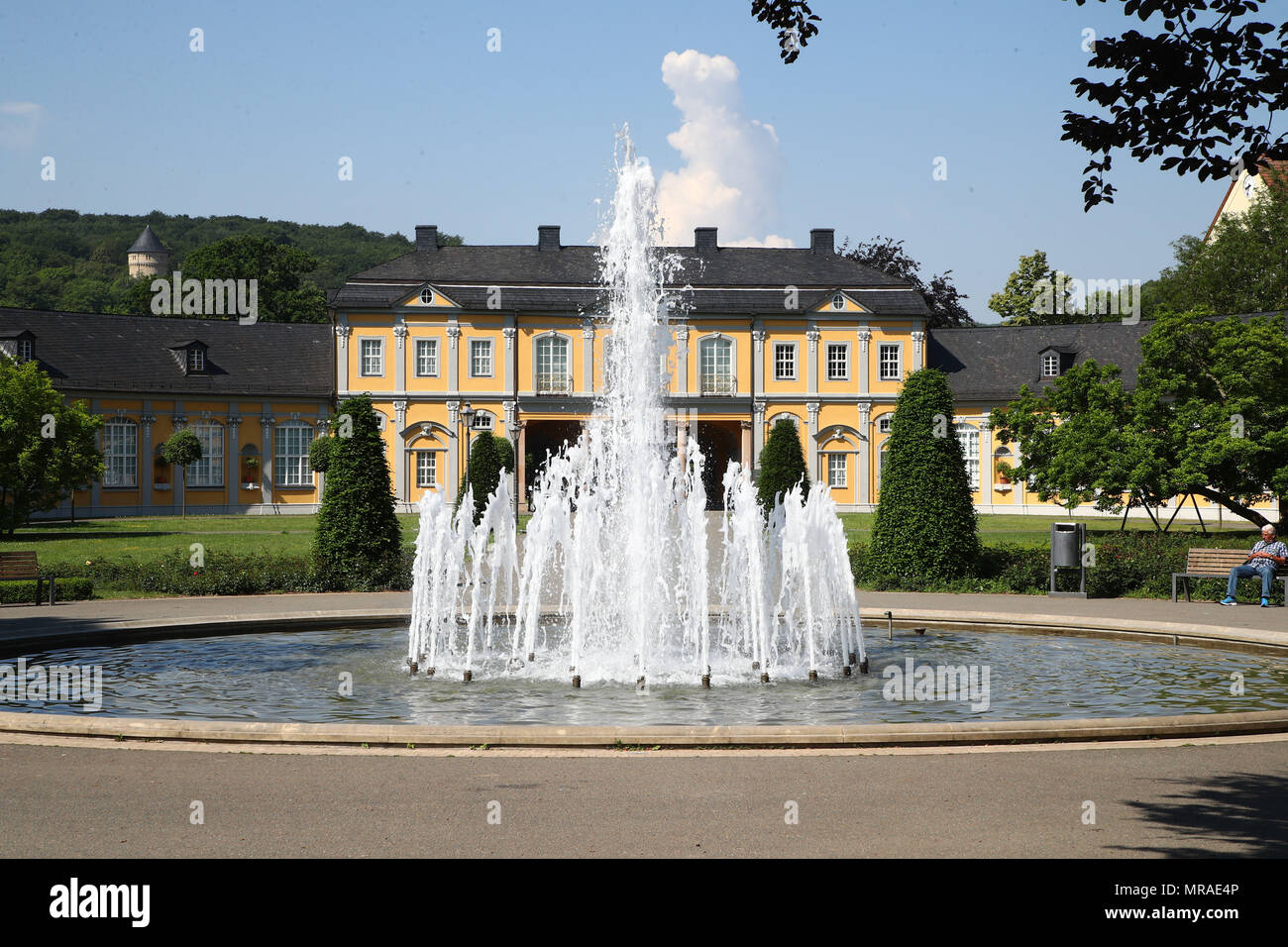 26 May 2018 Germany Gera A Fountain Jets Water Into The Air At