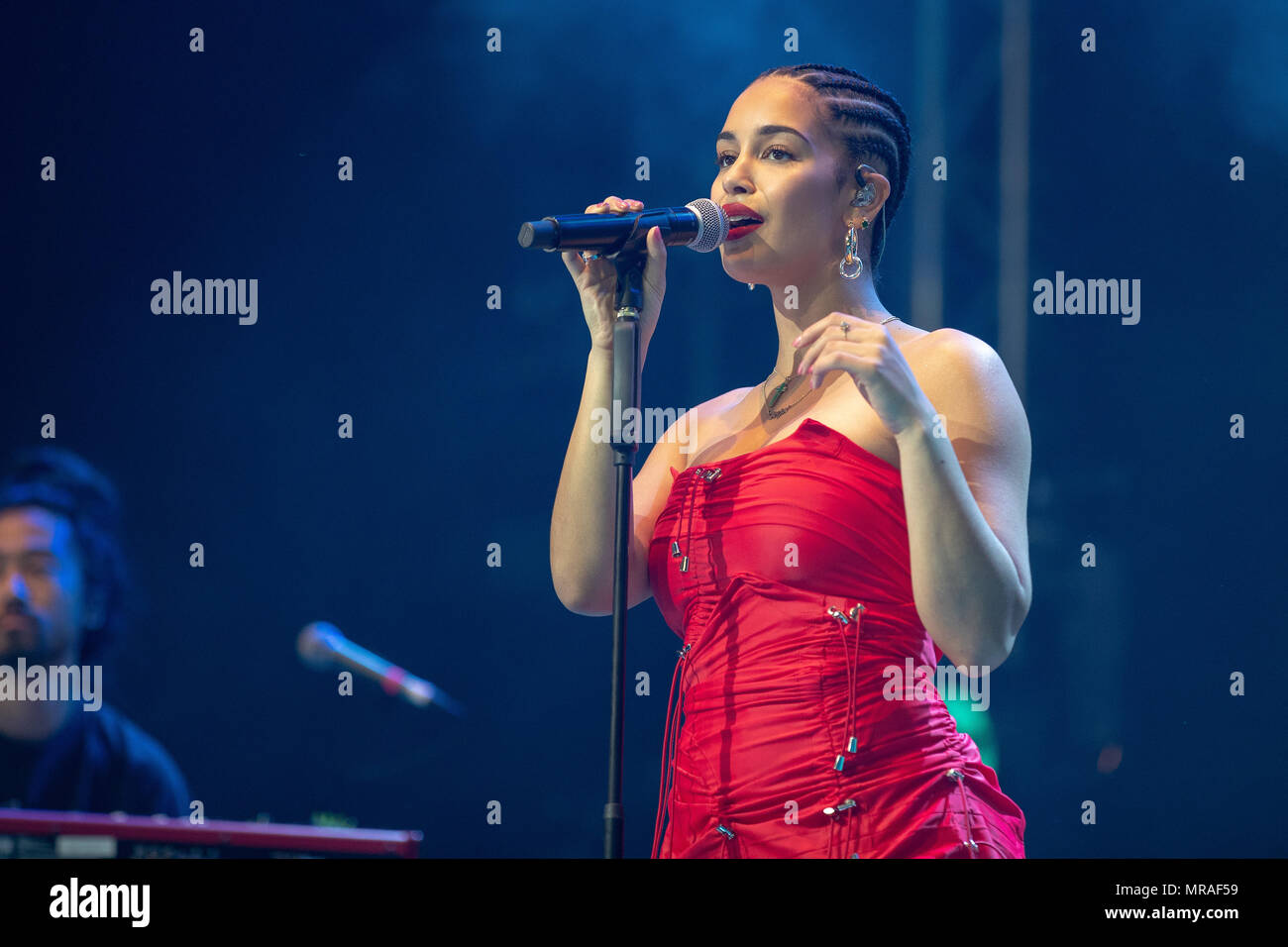 Swansea, Wales. 26th May 2018, Jorja Smith Performing at The Biggest Weekend in Singleton Park, Swansea on 5th May, 2018, Wales.© Jason Richardson / Alamy Live News Stock Photo