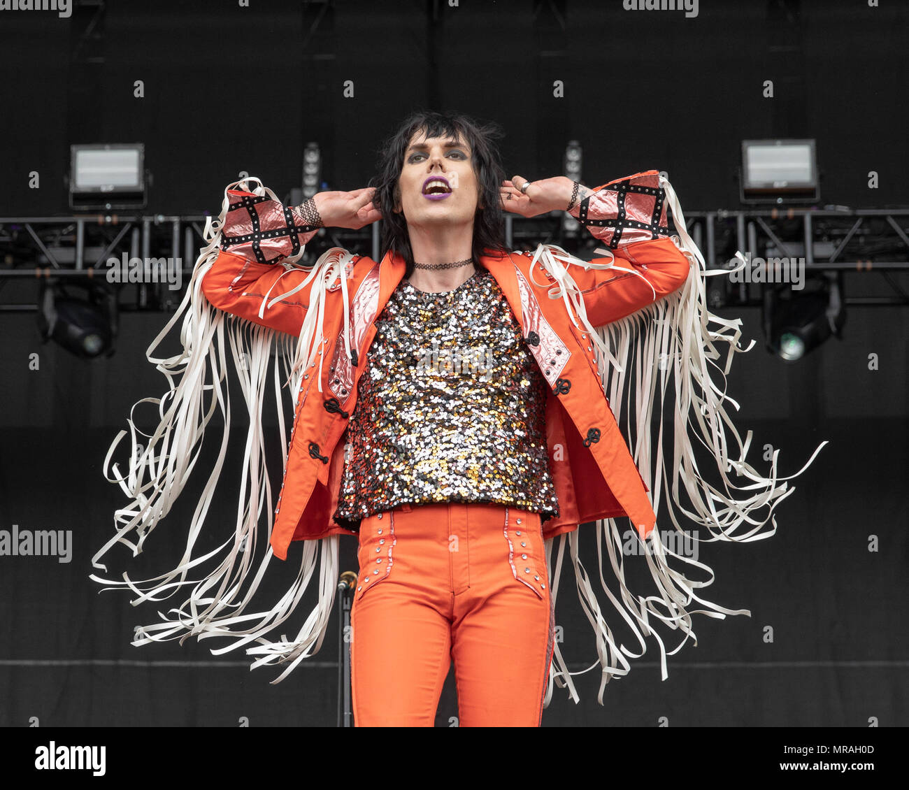 May 25, 2018 Napa, California, U.S LUKE SPILLER of The Struts