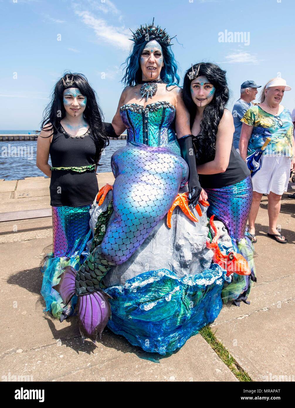 South Haven, Michigan, USA. 26th May, 2018. People gather on the South