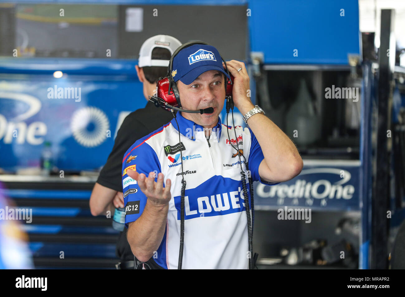 May 26, 2018: Crew chief Chad Knaus talks with Monster Energy NASCAR ...