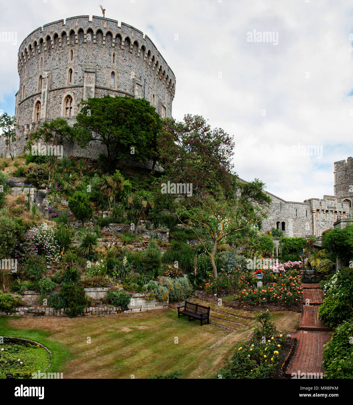 Inner garden surrounding the round tower in the middle ward of