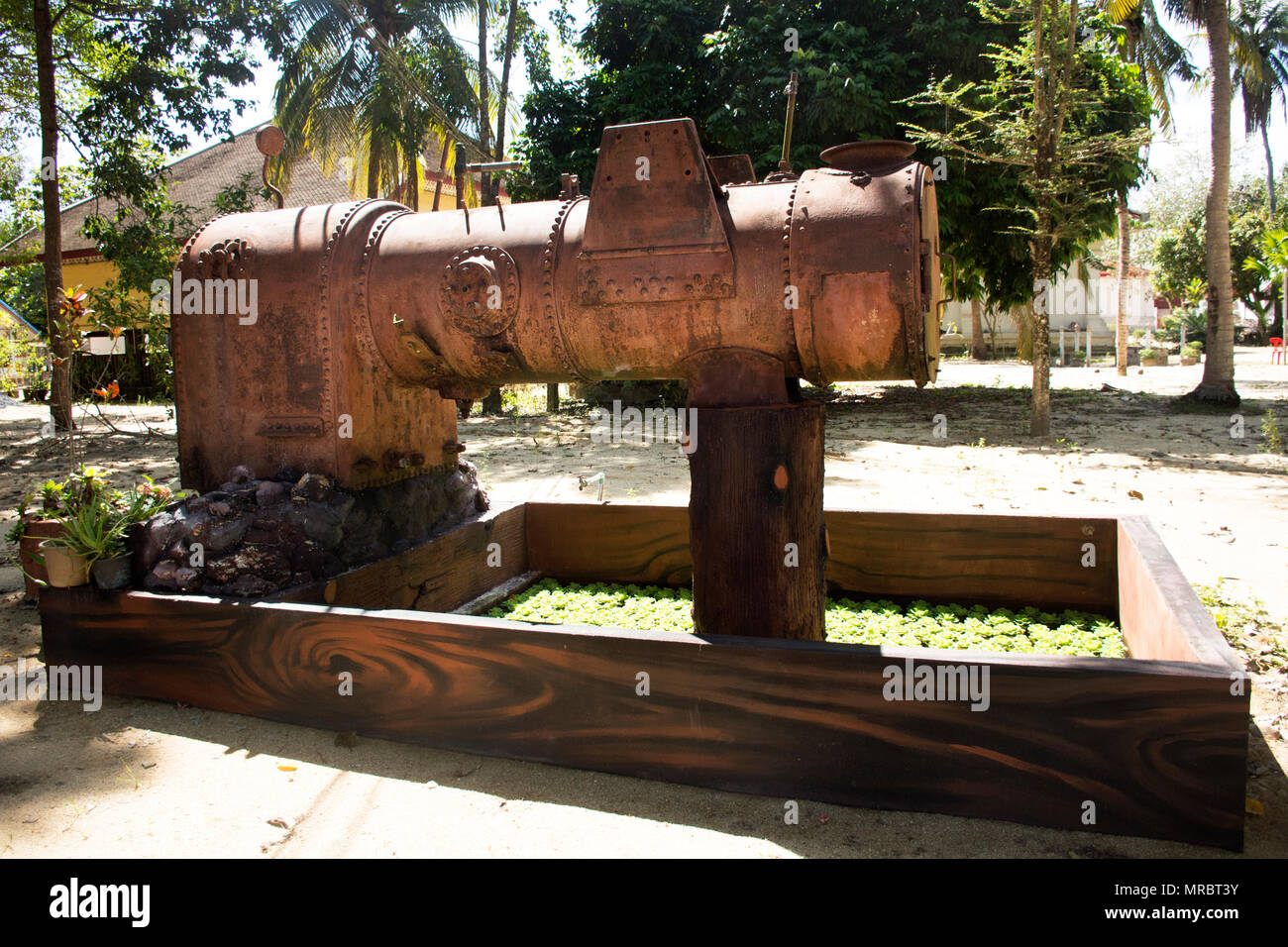 Big ancient water pump for show travelers thai people in garden of Wat  Kiean Bang Kaew in Khao Chaison District of Phatthalung, Thailand Stock  Photo - Alamy