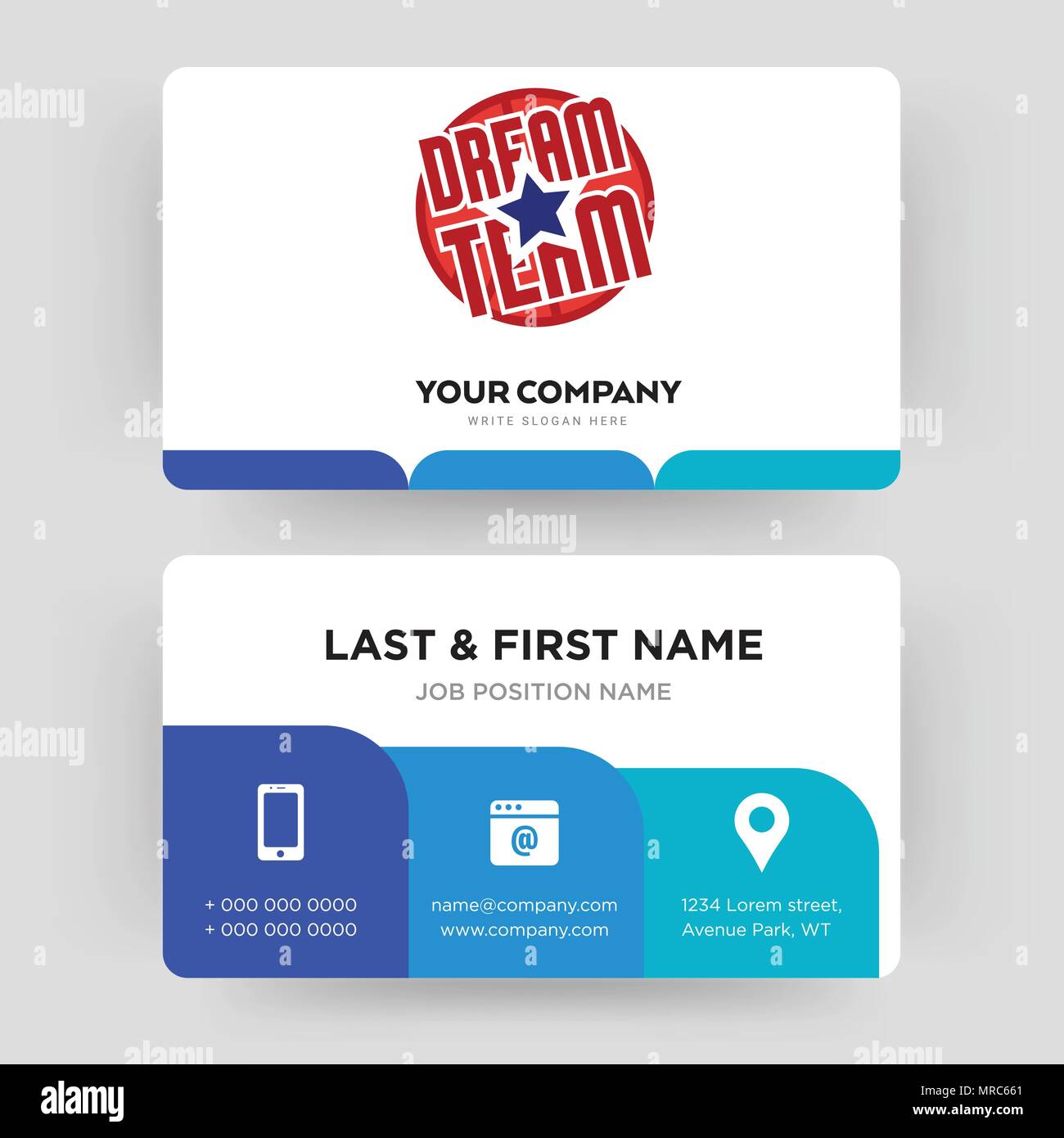 dream team, business card design template, Visiting for your company