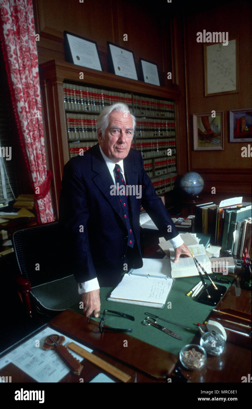 Washington DC 1983/11/12 Chief Justice Warren Burger in his office at Washington DC 1983/11/12 Chief Justice Warren Burger in his office at