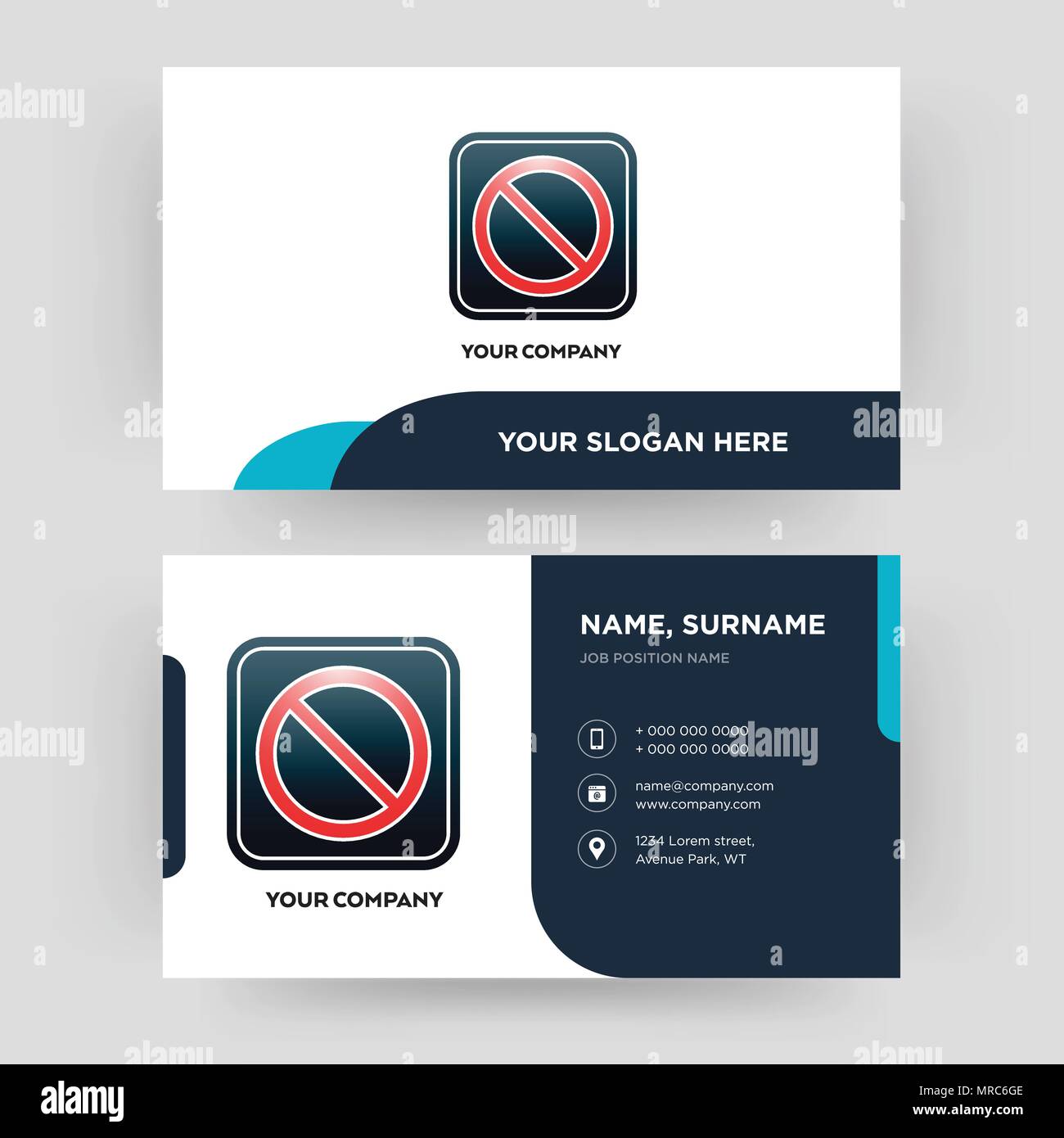 restricted entry business card design template visiting for your