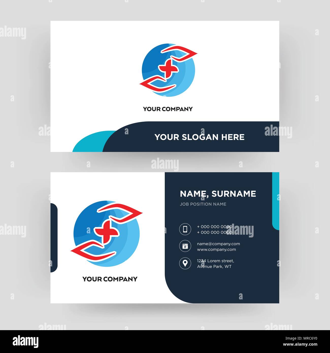 medicare, business card design template, Visiting for your company