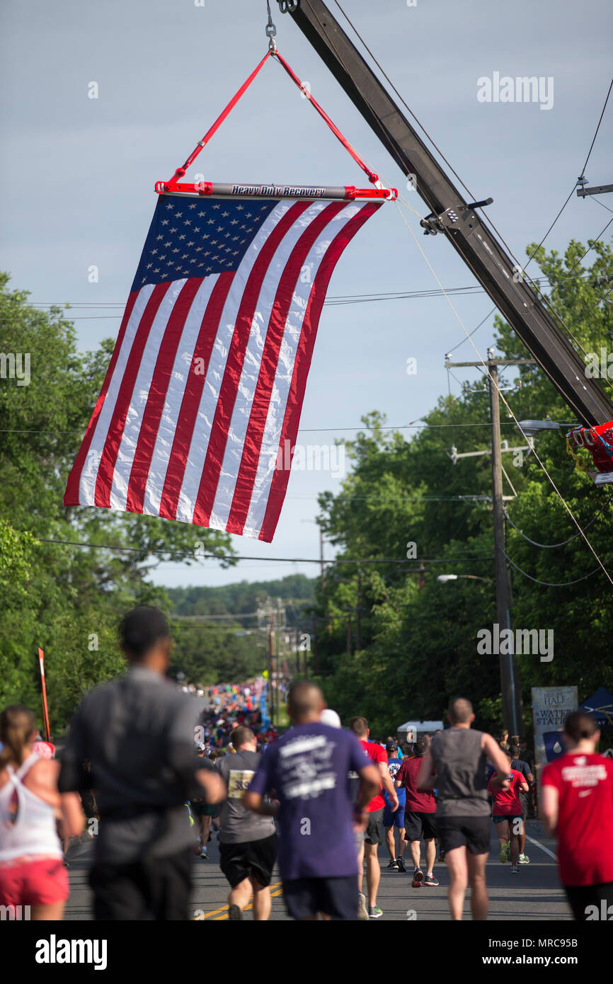 The American flag was displayed during the 10th Annual Marine Corps ...
