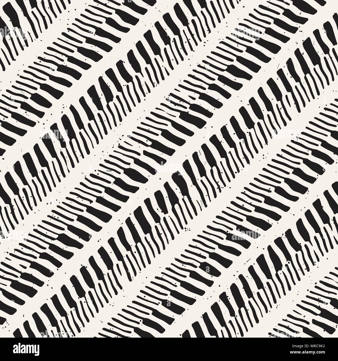 Simple ink geometric pattern. Monochrome black and white strokes ...