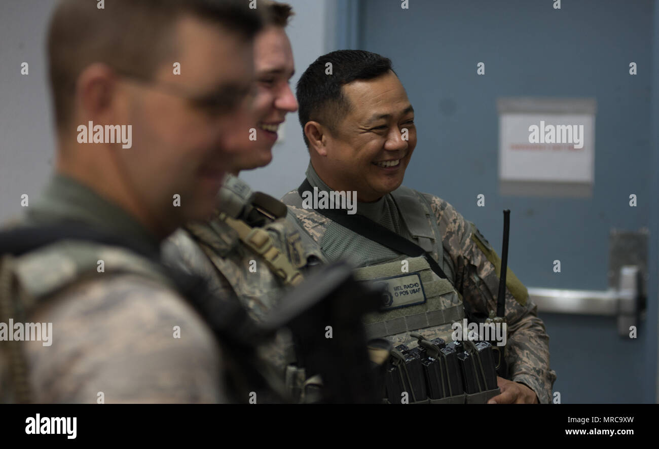 Sergeant Greg Raco U.S. Air National Guard Staff Sgt. Melquiadez Racho, a patrol team lead ...