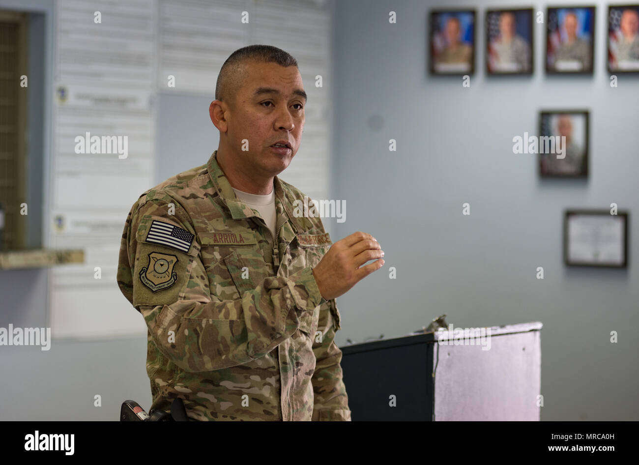 U.S. Air National Guard Master Sgt. Anthony Arriola, flight chief with ...