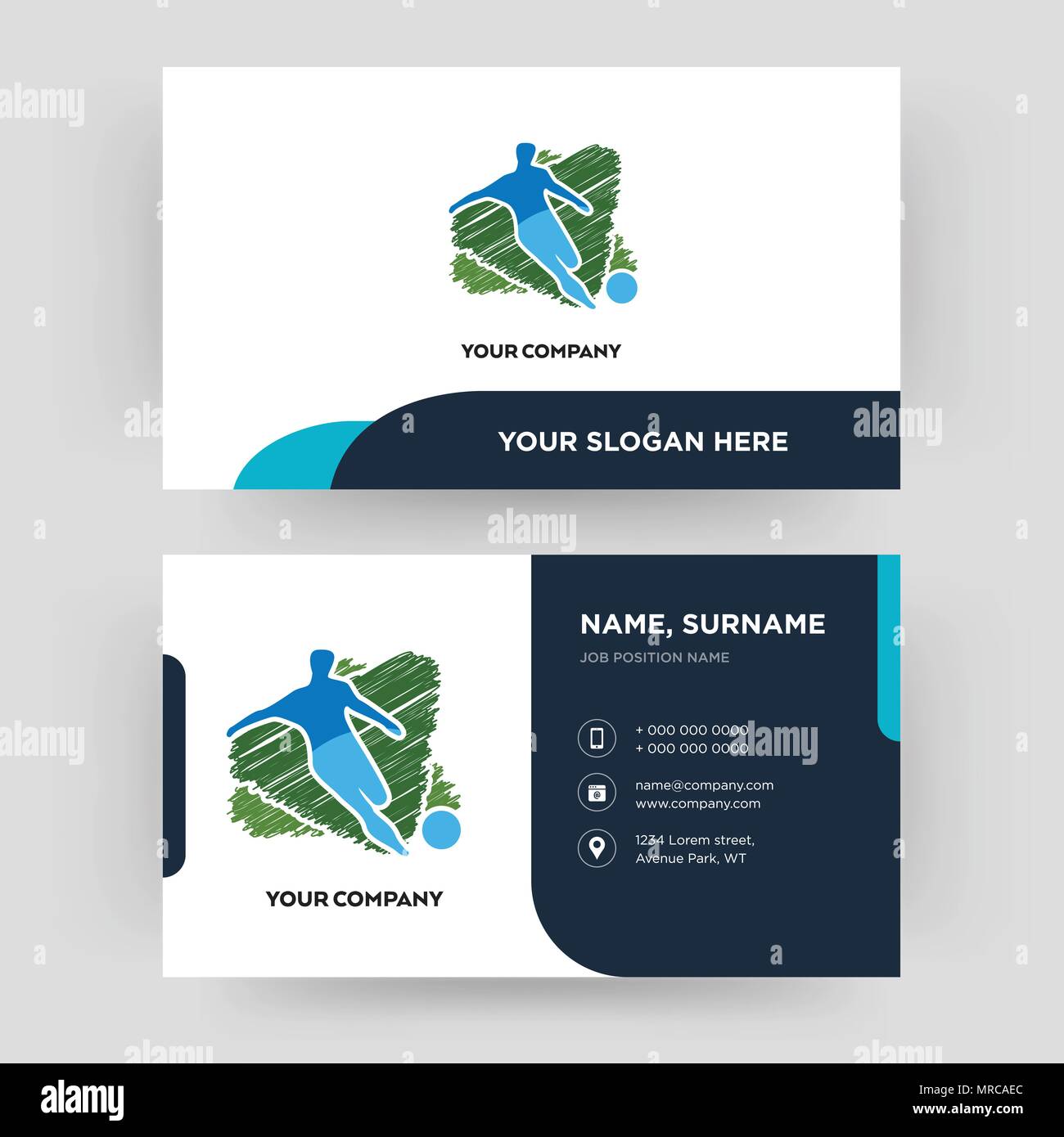 football, business card design template, Visiting for your company