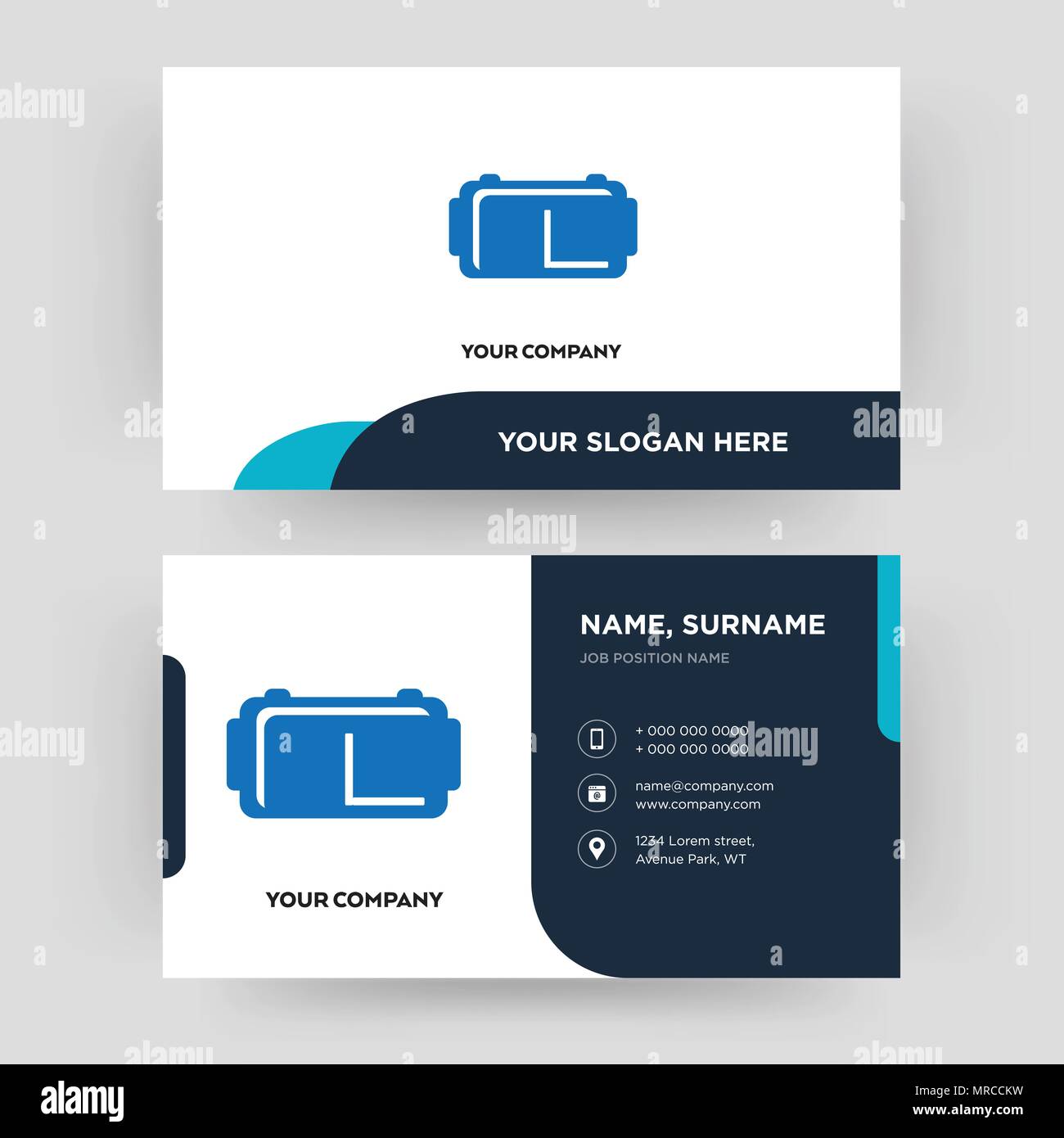 vr headset, business card design template, Visiting for your company,  Modern Creative and Clean identity Card Vector Stock Vector Image & Art -  Alamy