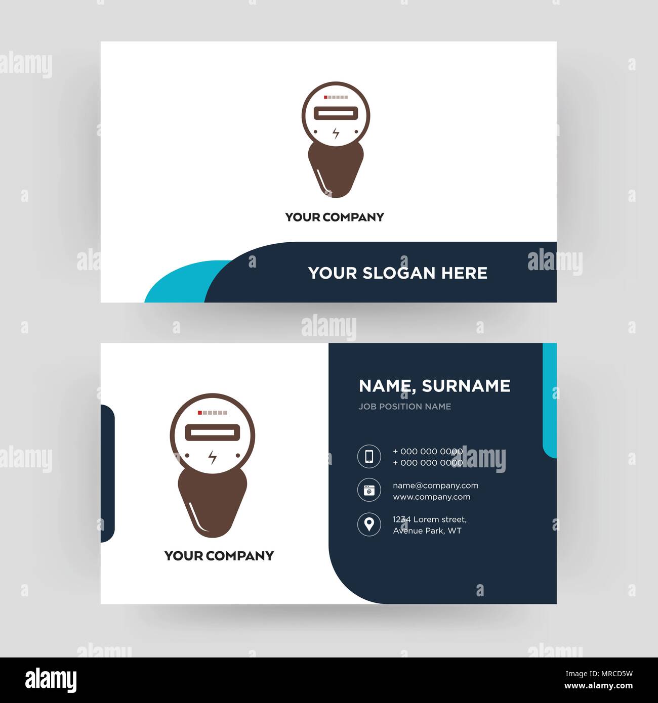 electric meter, business card design template, Visiting for your