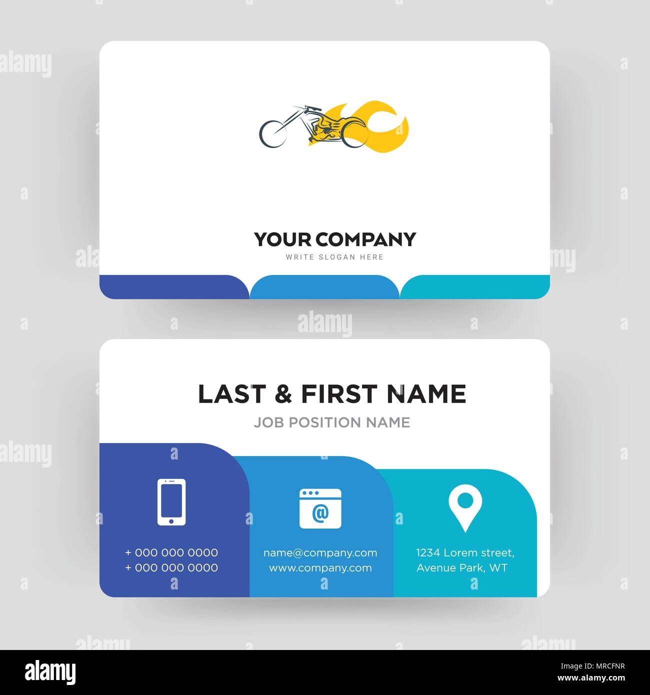 chopper, business card design template, Visiting for your company, Modern Creative and Clean identity Card Vector Stock Vector