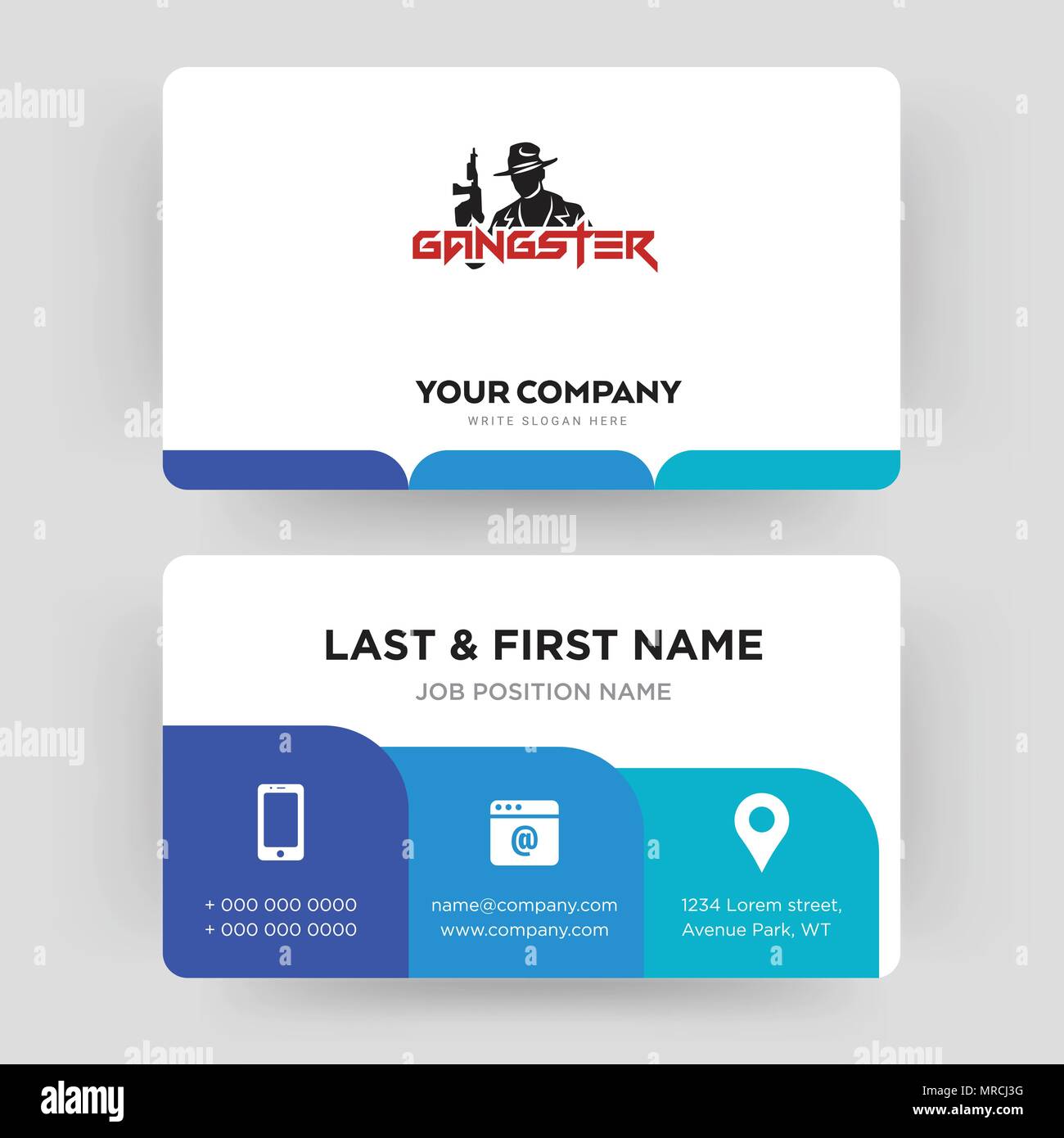 gangster, business card design template, Visiting for your company, Modern  Creative and Clean identity Card Vector Stock Vector Image & Art - Alamy